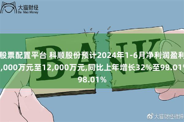 股票配置平台 科顺股份预计2024年1-6月净利润盈利8,000万元至12,000万元,同比上年增长32%至98.01%