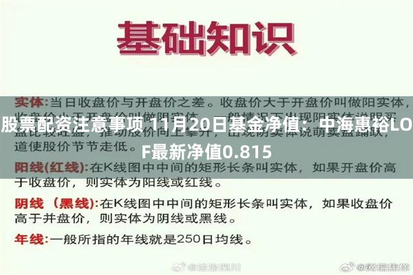 股票配资注意事项 11月20日基金净值：中海惠裕LOF最新净值0.815