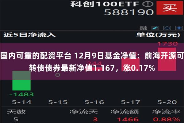 国内可靠的配资平台 12月9日基金净值：前海开源可转债债券最新净值1.167，涨0.17%